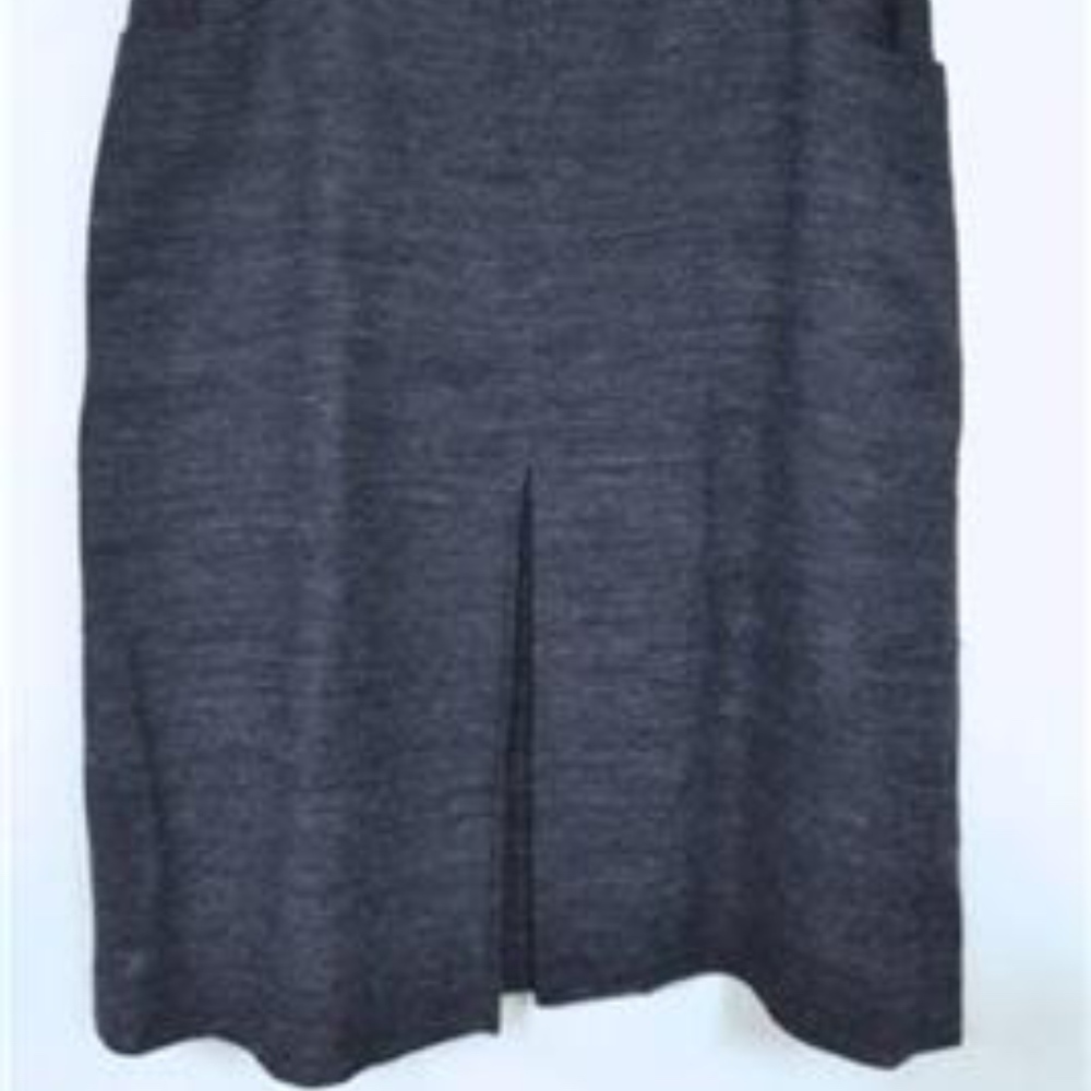 LUCA LUCA Indigo Denim Blue Linen & Silk Skirt